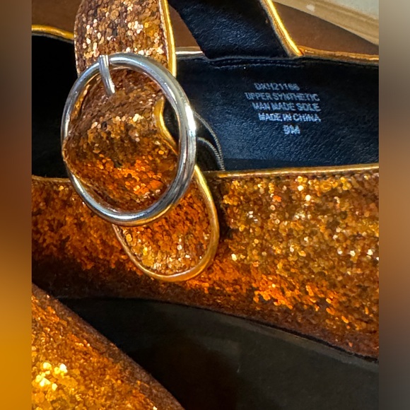 GLITTER SPARKLE DAMNATION PLATFORM MARY JANES SZ 9 - Picture 4 of 7